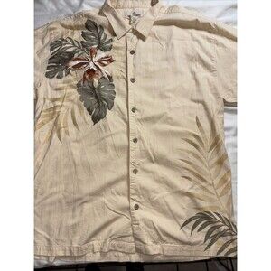 Paradise Shores XXL Collard Hawaiian Button Down Shirt Beach Ocean Floral A